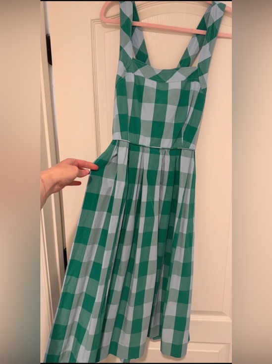 J. Crew Dresses & Skirts - J. Crew Green and Light Blue Gingham Sundress